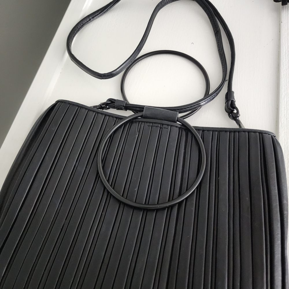 Thacker Elegant Soft Leather Black Crossbody Hand… - image 1